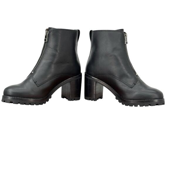 Madewell The Alyce Lug sole Boot Leather Women's SZ 5.5 Black Modern Luxe Casual - Picture 6 of 10